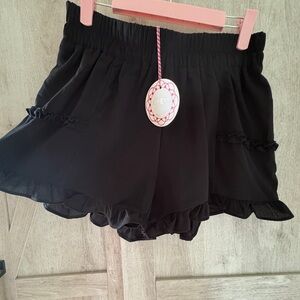 Umgee Black Ruffled Skort Shorts – Small (NWT)